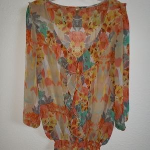 CHENAULT FLORAL TOP LARGE